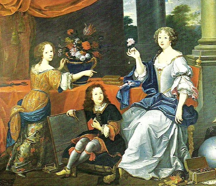  mlle de lavalliere and her children, c